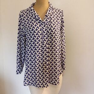 Elegant Geometric Print Blouse